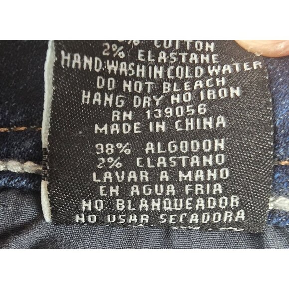 Grace In LA Womens Bootcut Jeans Size 28 Blue Denim With Studded Accent Pockets - Picture 8 of 10